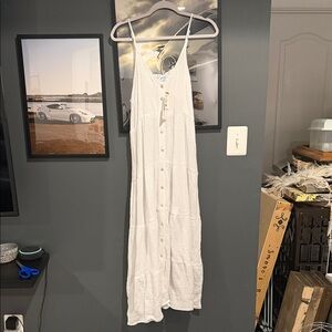 4OUR DREAMERS/T.J. Maxx White Textured Button Down Dress